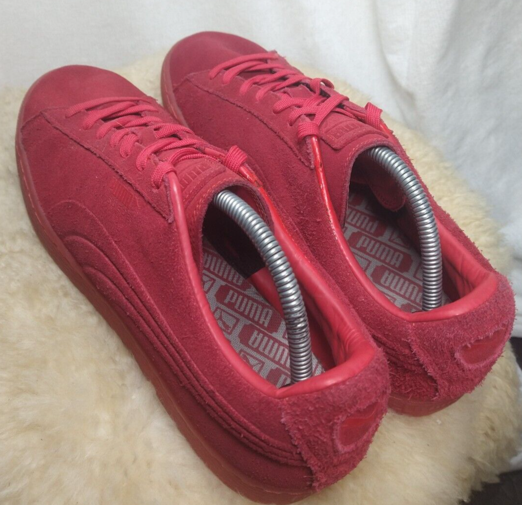 SAOLA SNEAKERS PUMA UOMO ATLETICHE SCAMOSCIATE CLASSICHE 361664 03 TAGLIA 10 5 TRIPLE ROSSE BELLE!