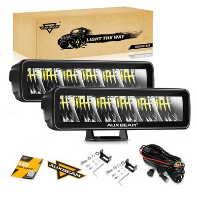 AUXBEAM 6'' Slim LED Light Bar Off Road LED Driving Light 60W 7200LM Flood Beam