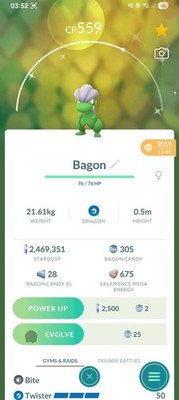Bagon Shiny Guaranteed Lucky von 2019 registriert oder 30 Tage