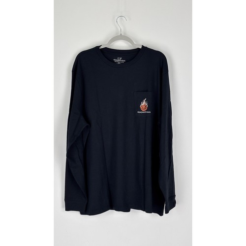 T-shirt uomo Vineyard Vines senza testa cavaliere balena manica lunga tasca taglia 2X nuova - Foto 3 di 10