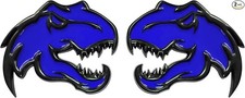 A Pair Dinosaur Metal Emblem Sticker For 1500 2500 3500 Charger Ch Color Blue