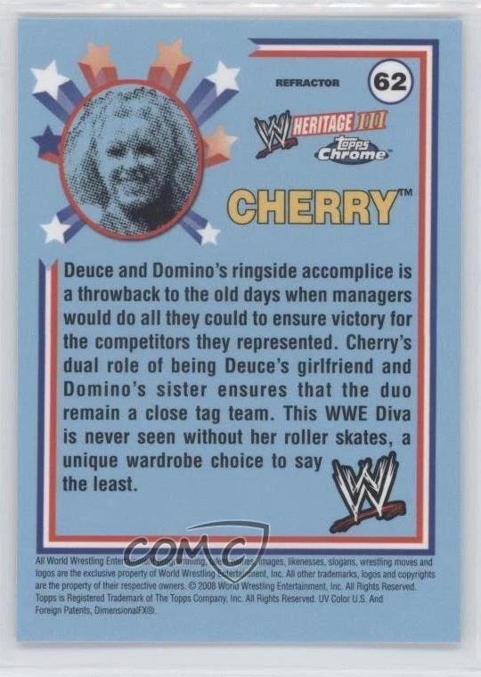 2008 Topps WWE Heritage Chrome Refractor Cherry #62 - Image 2 of 2