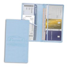 Leather Premium Car Registration  Insurance Card Holder, Vehicle Glove blue