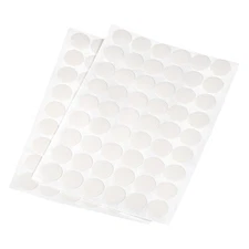 21mm Dia PVC Self Adhesive Screw Hole Cover Stickers White Line 4 Sheet/216pcs