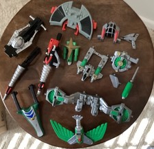 Vtg Power Rangers Lot Parts Green Armor Red Astro Gun Galaxy Megazord Condor