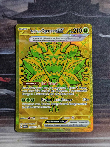 Teal Mask Ogerpon ex 177/131 Holo Hyper Rare Prismatic Evolutions Pokemon NM