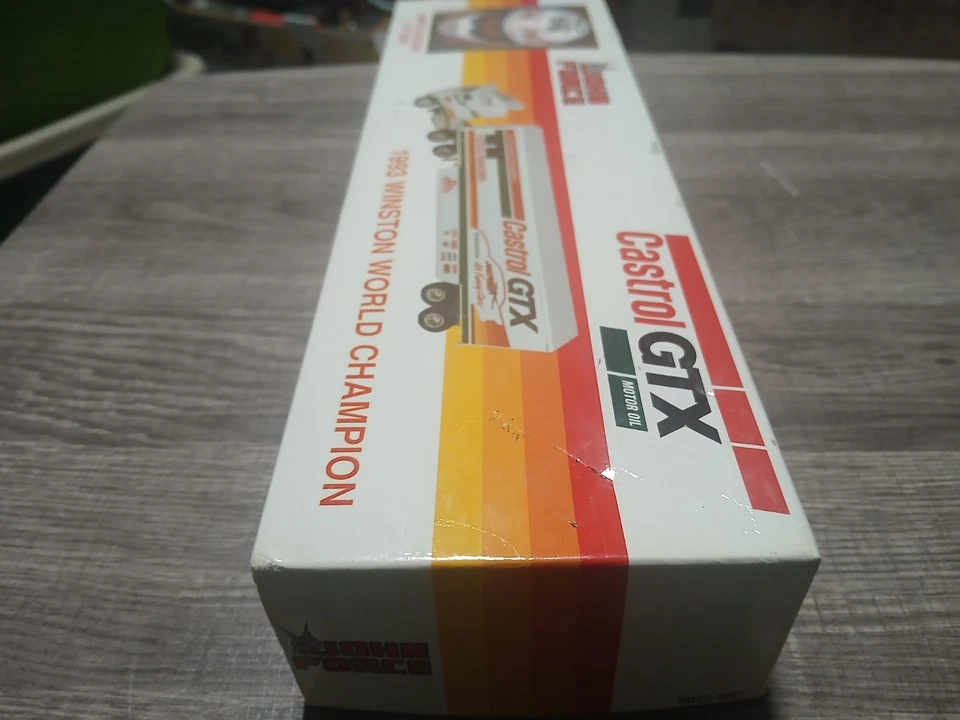 RARE NHRA 1/64 ERTL JOHN FORCE 1993 CASTROL HAULER COA - Image 2 of 4