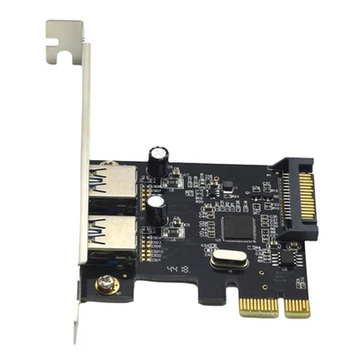 Tarjeta de Expansión PCIE PCI-e A 2 Puertos USB 3.0 de 5 Gbps, Convertidor 6798 - Imagen 1 de 4