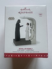 2016 Hallmark Star Wars Royal Or Rebel Ornament Darth Vader Princess Leia NEW