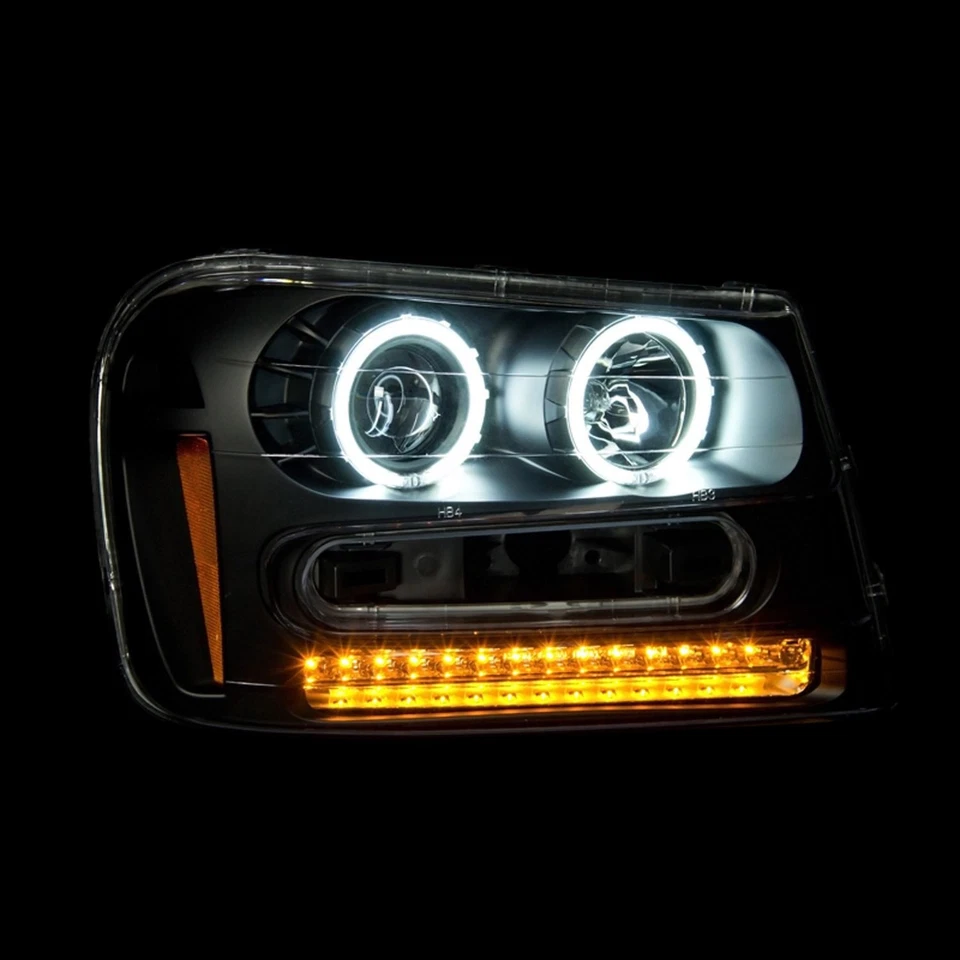 For Chevy Trailblazer 02-09 Headlights Driver & Passenger Side Black CCFL Halo — 第 3/3 张图片