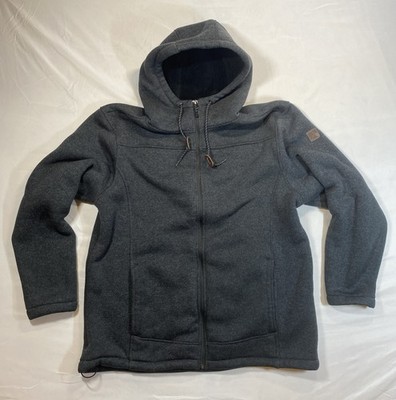 Rugged Elements Jacket Mens X Large Mountain Fleece Sherpa Hoodie Grey G