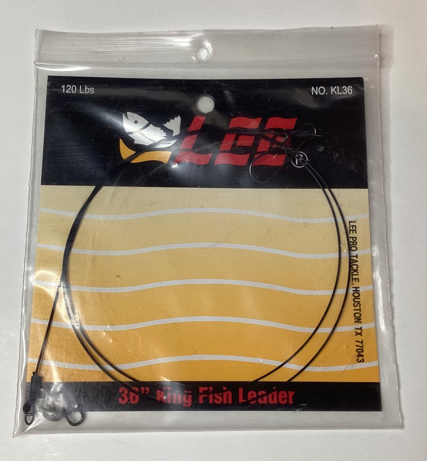 LOT OF 3 LEE FISHING ACCESSORIES (2) 36” KING LEADERS & (1) 1/0 BLK SWIVELS PK - Image 3