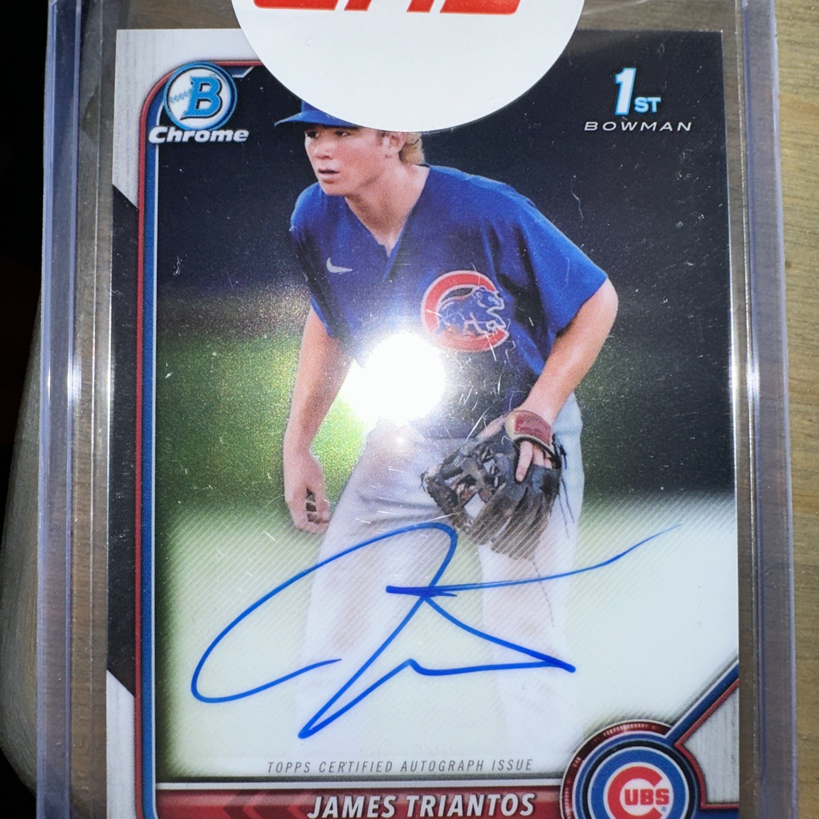 2022 Bowman - Chrome Prospect Autographs James Triantos #CPA-JTS (AU, RC)