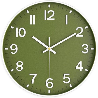 Wall Clock, 8 Inch Wall Clocks Battery Operated, Modern Non Ticking Silent Di...