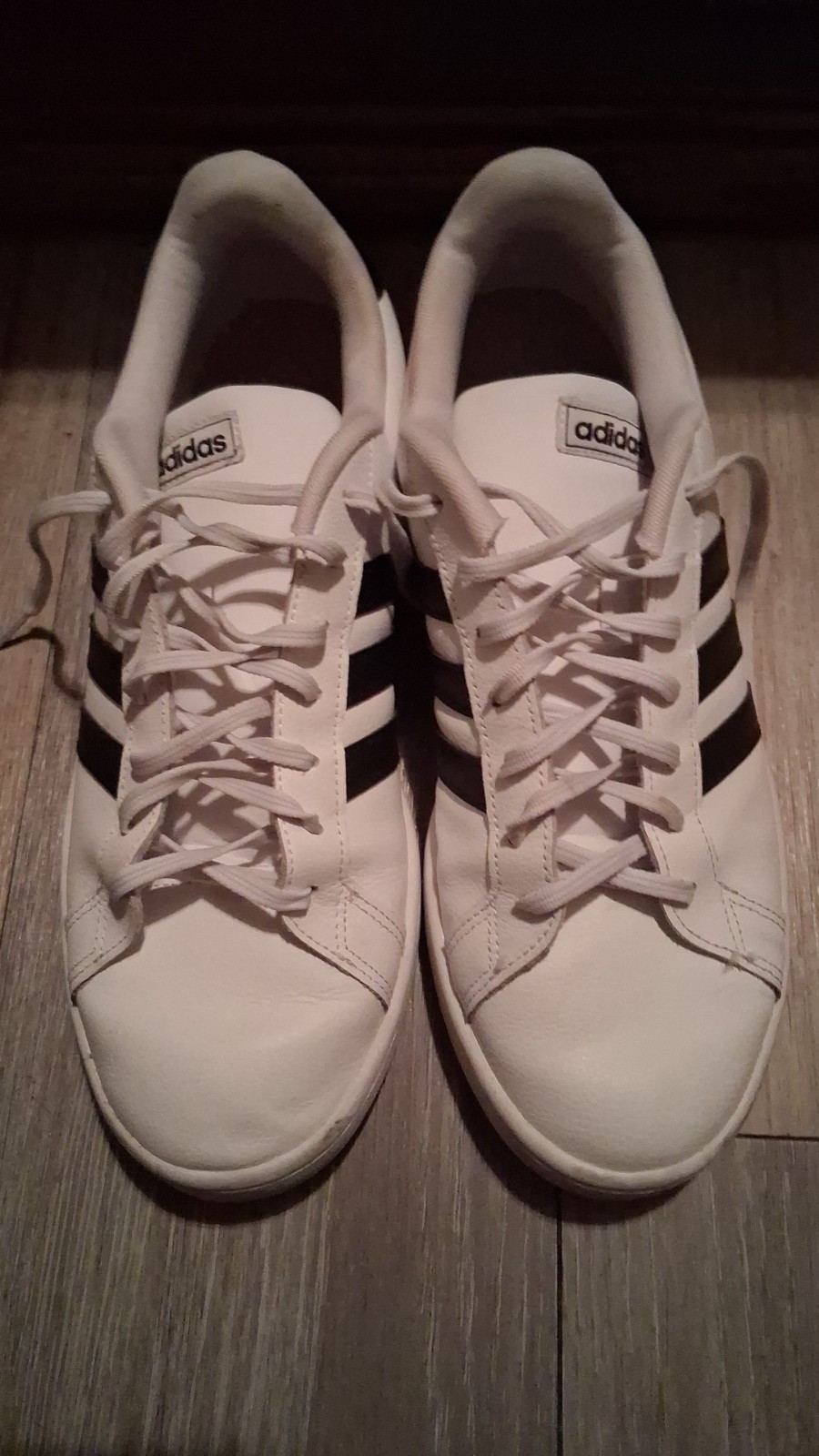 adidas Grand Court Cloud White/Core Black Cushioned Athletic Sneakers F36392 Men