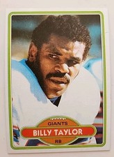 1980 Topps Football Card 309 Billy Taylor New York Giants 