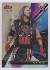 2021 Topps Finest WWE Rose Gold Refractor 13/75 AJ Styles #1 0ad