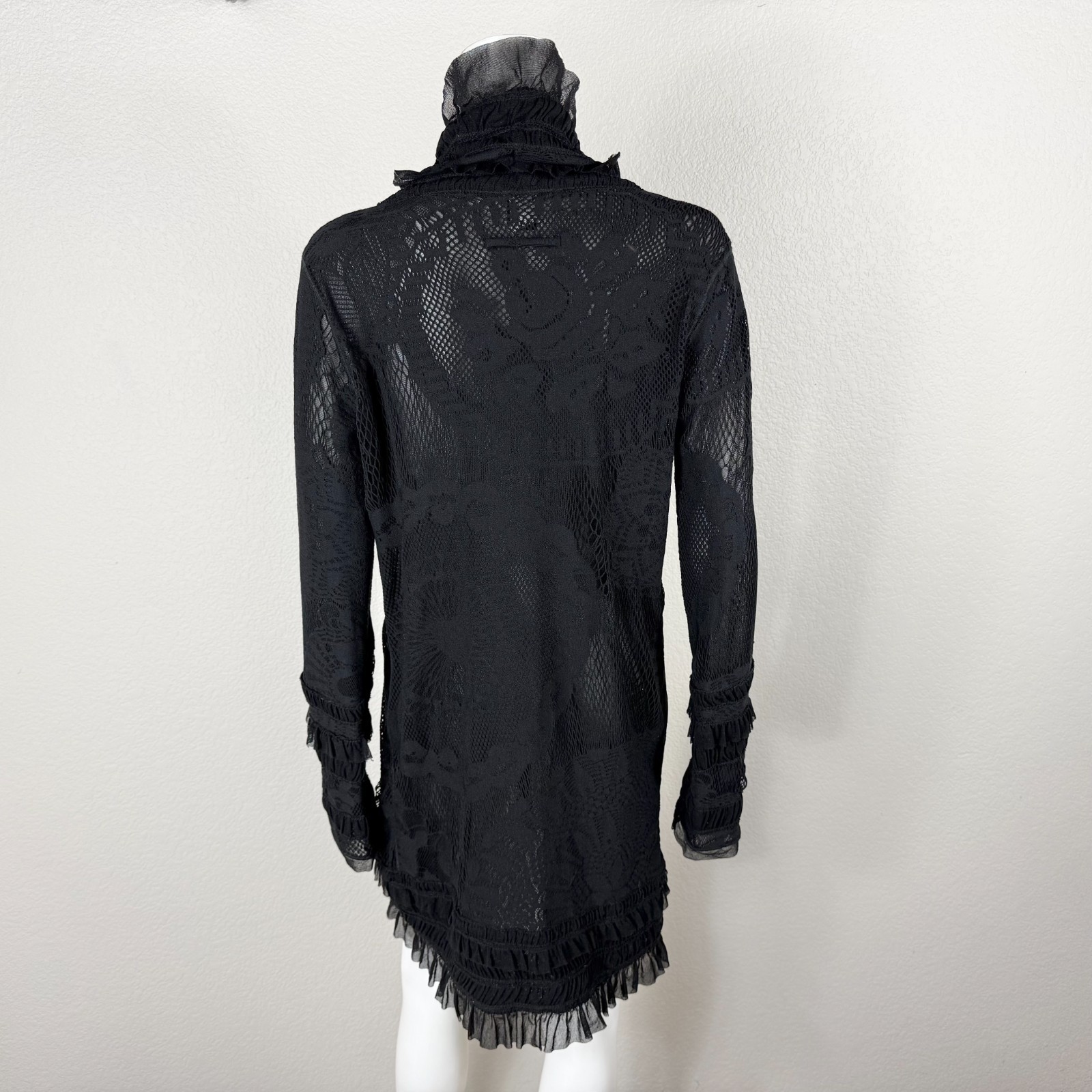 JEAN PAUL GAULTIER SOLEIL Tie-Front Cardigan Top Blac… - Gem