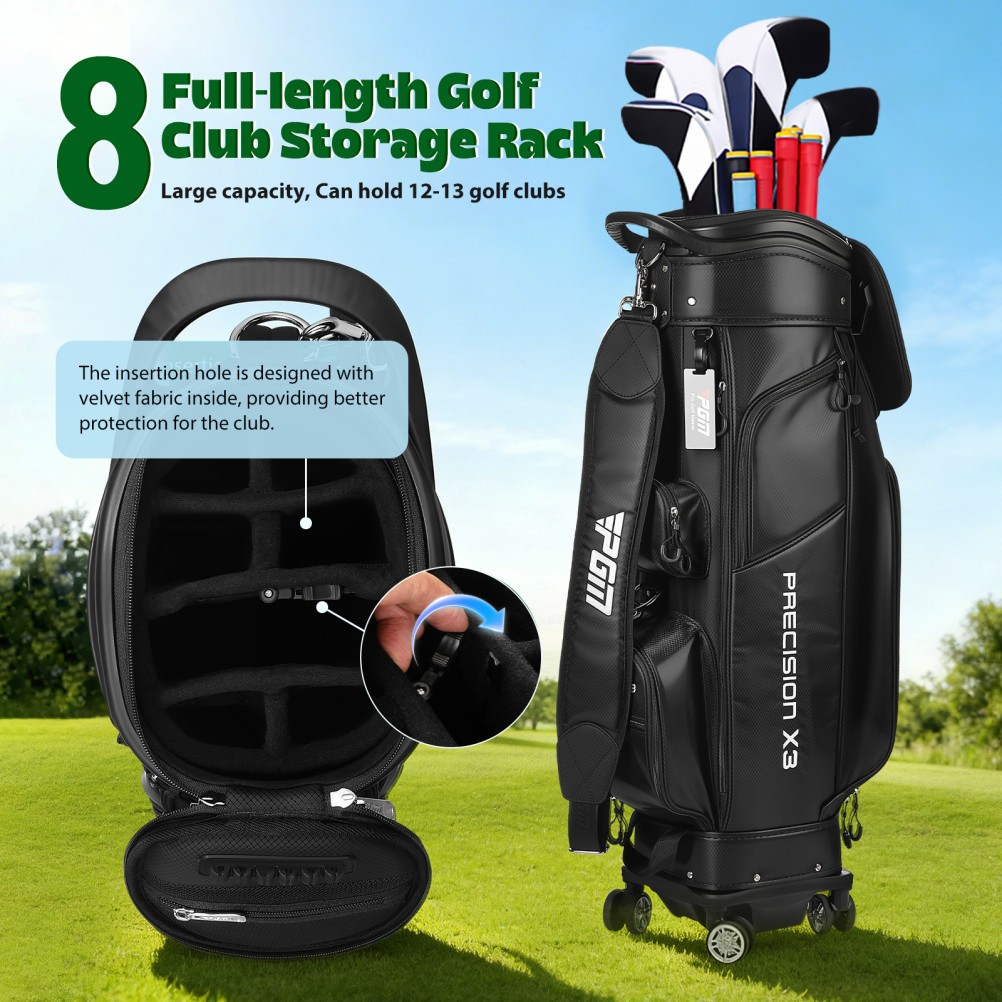New PGM Golf Travel Bag with Wheels Telescoping Protective Cover