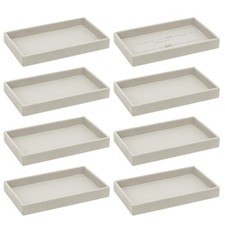 8 Pcs Stackable Velvet Jewelry Trays, Small Jewelry Drawer Organizer Inserts,...
