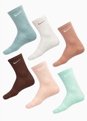 Nike Everyday Plus Crew Cushioned Socks Multi Color 6-Pack
