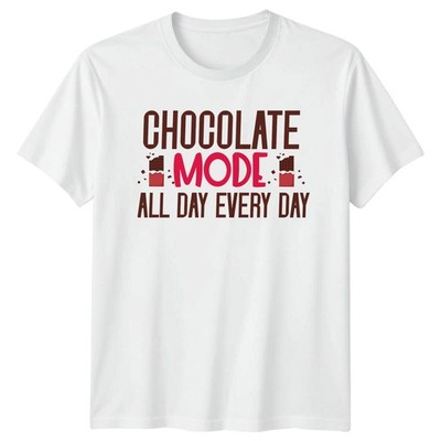 Chocolate Mode All Day Every Day T-Shirt Schokoladenliebhaber Valentinstag Geschenk