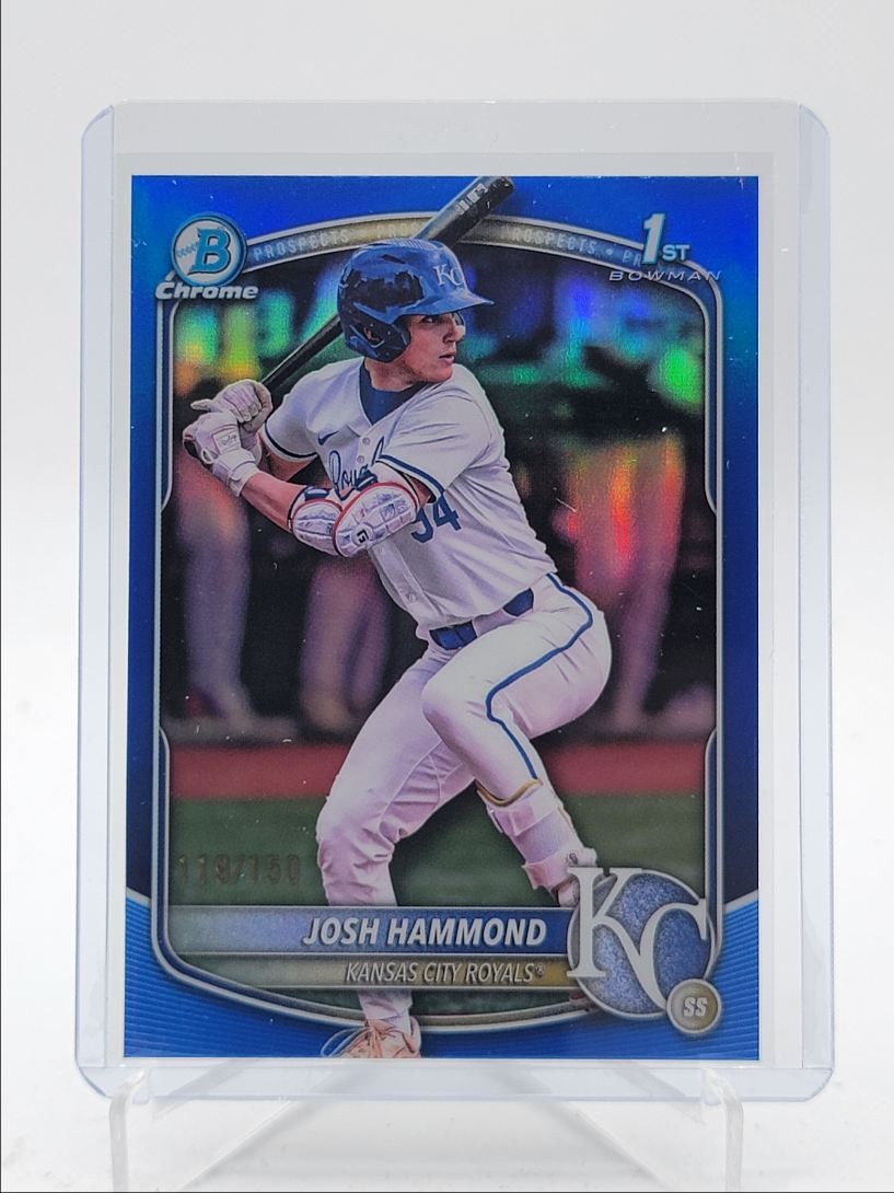 JOSH HAMMOND 2025 BOWMAN CHROME DRAFT 1ST BLUE REFRACTOR A /150 Q3967