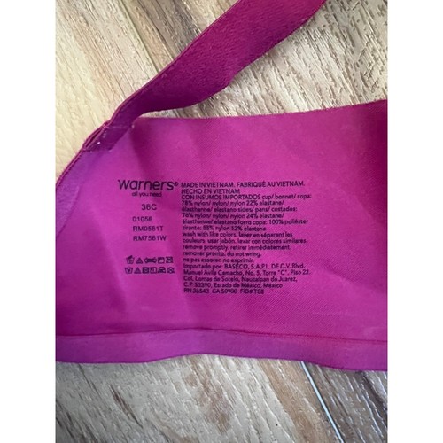 Warners All You Need Wireless T-Shirt Bra Magenta Pink 36C RM0561T RM7561W - Bild 3 von 4