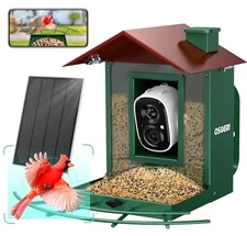  Bird Feeder with Camera, Smart Bird Feeder Camera with AI Identify & Live 