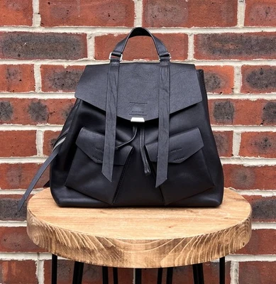 Sac à dos femme AllSaints cuir CAPTAIN noir motard AllSaints sac à dos - Photo 1/4