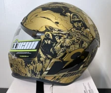 New ICON Airform Guardian Gold Motorcycle Helmet Size Small