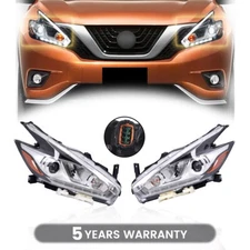 Pair Left & Right LED Headlights Assembly For Nissan Murano 2015 2016 2017 2018