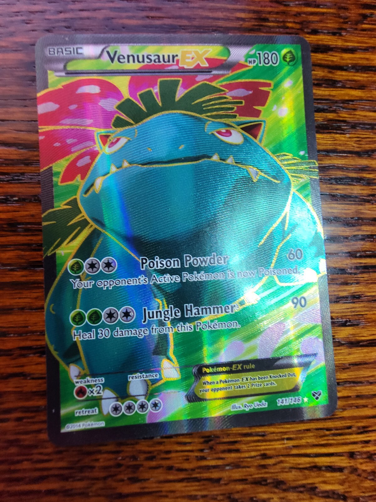 Venusaur EX 141/146 XY Base Set Full Art Ultra Rare Holo 2014