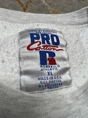 1990s russell pro cotton 霜降り sweatshirt Vintage Russell Athletic Pro Cotton Crewneck Sweatshirt