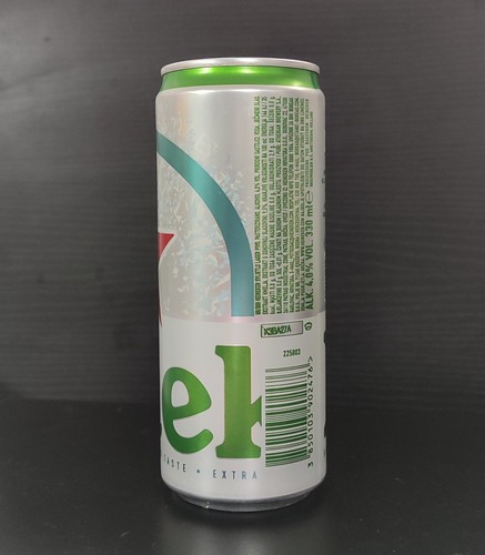 Empty 2023 Ed Heineken Silver  Sleek Beer can; 330 ml - BOTTOM opened (Croatia) - Afbeelding 2 van 8
