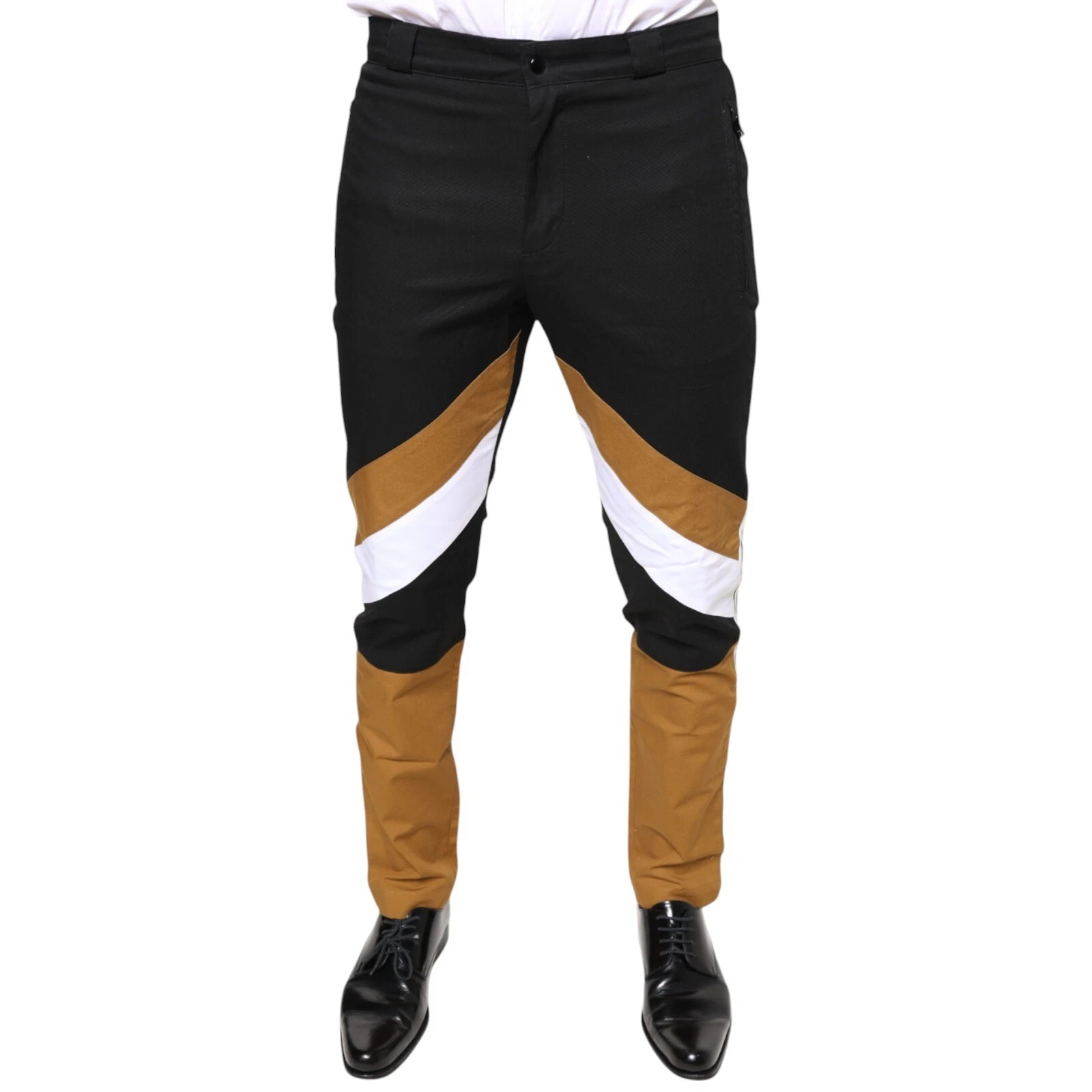 DOLCE & GABBANA Pants Multicolor Stripe Skinny Cotton Trouser IT52/W38/XL 930usd