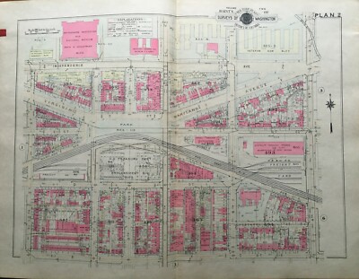 1946 WASHINGTON D.C. 4TH TO 10TH ST & E ST TO SMITHSONIAN INSTITUTION ATLAS MAP