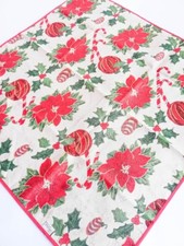 Centrotavola quadrato Natalizio 100x100 cm in tessuto Gobelin.Dis.Stelle Natale2