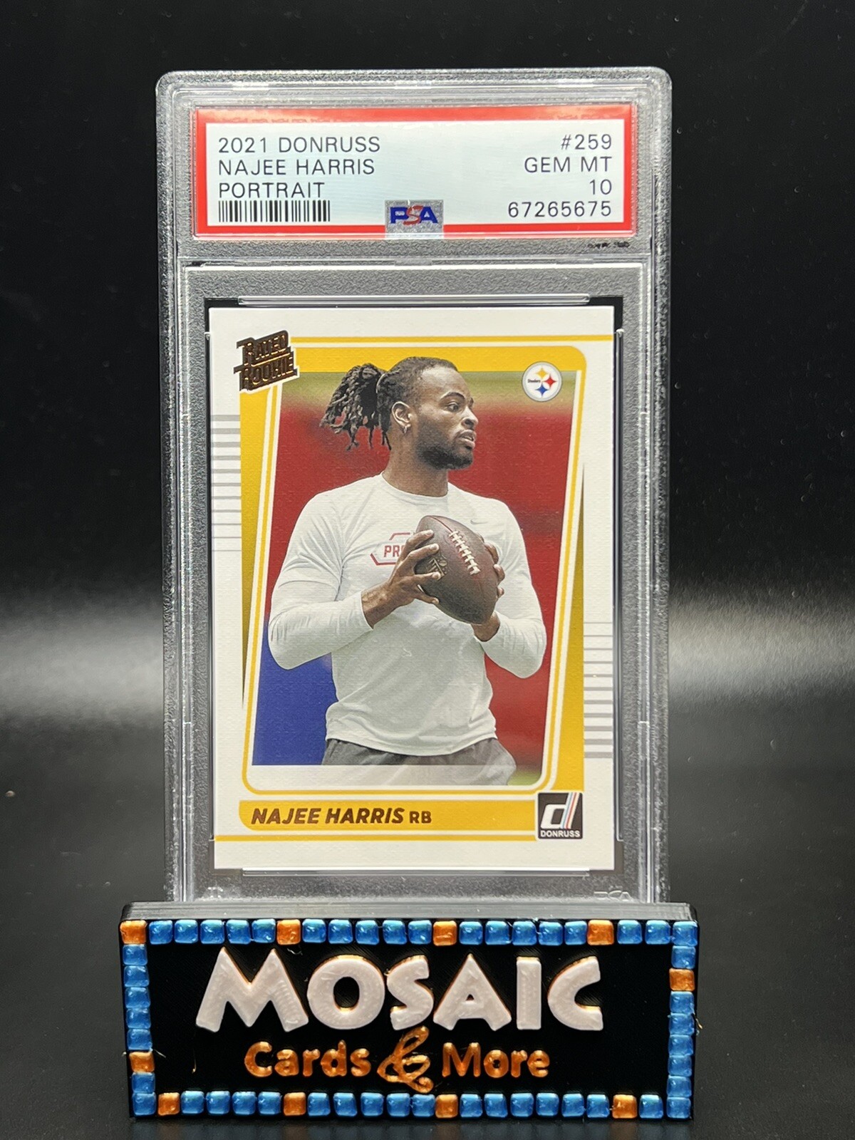 2021 Donruss RC Najee Harris Rookie Portrait Rated Rookie PSA 10 GEM MT #259 SP