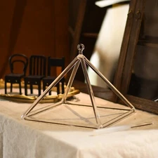9" Clear Crystal Singing Pyramid Quartz For Sound Healing