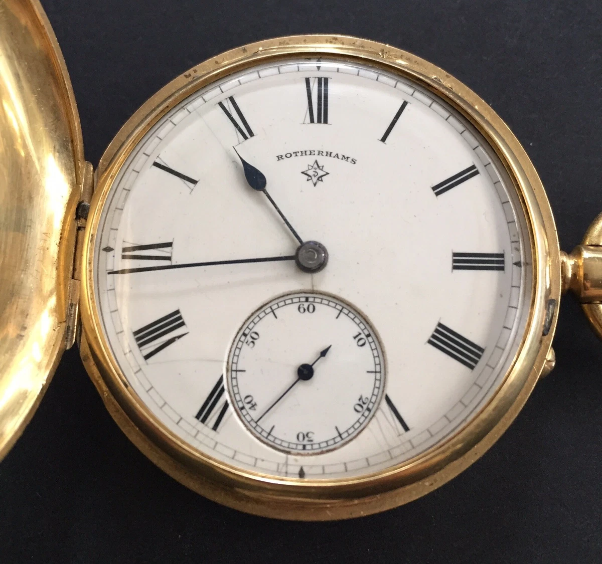 Gold full hunter pocket watch discount