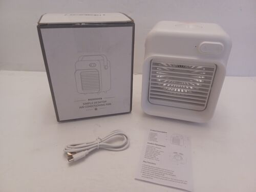 Rechargeable Fan Air Conditioner Small/Portable 6"X5"Desktop/Quiet/Personal NEW