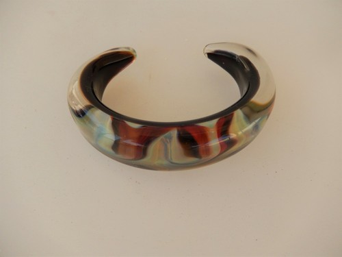 Glass Artisan Handmade Cuff Bracelet - Picture 3 of 5