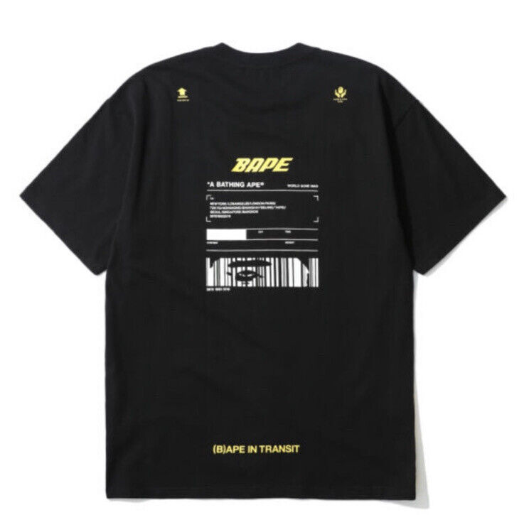 NEW Bape In Transit Ape Head Oversized tee Black Mens XL NEW Bape In Transit Ape Head Oversized tee Black Mens XL