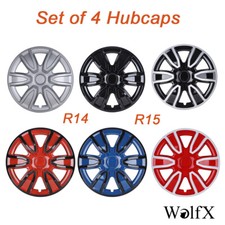 14 15 Set Of 4 Wheel Covers Full Rim Snap On Hubcaps For Honda Civic Kia Soul