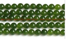 6mm 8mm 10mm 12mm Genuine Natural Green Jade Round Gems Loose Beads Strand 15''
