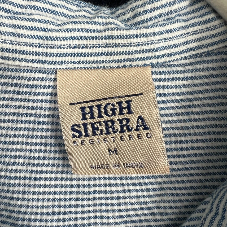 Camisa Navidad Sierra Alta Vintage Mujer M Cuello Terciopelo Rayas Bordada Foto 2 de 4