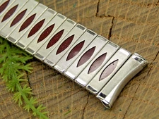 Vintage NOS Bellavance Uniflex USA Expansion 17.5mm Stainless Steel Watch Band