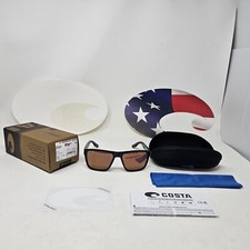 Costa Del Mar Paunch XL Black / Gold Mirror Polarized Glass 580G Authentic  New