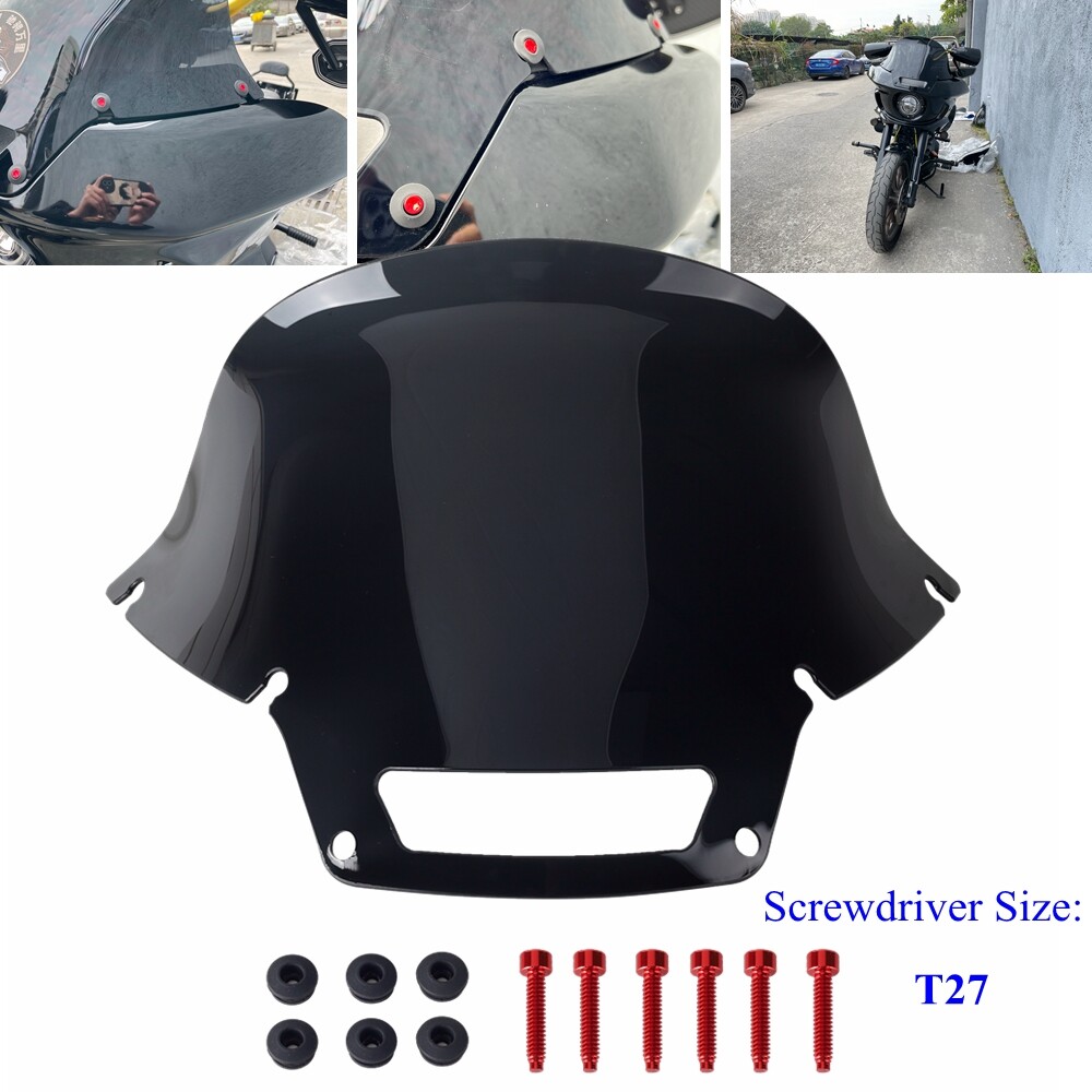 14.4"" Motorcycle Windshield w/ Bolts & Washers For Low Rider EI Diablo FXRST 117